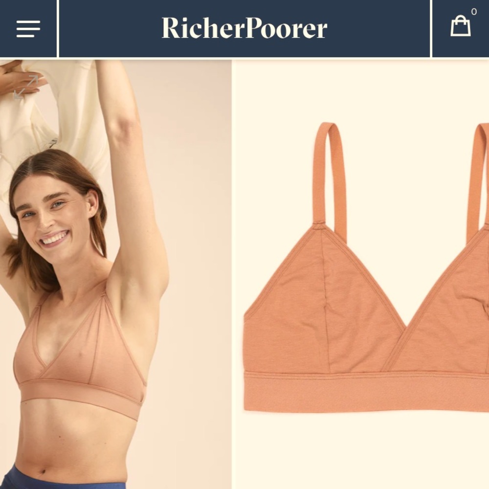 Richerpoorer small cotton bralette. Like new, never worn.